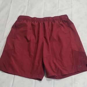 Red Athletic Shorts with Elastic‎ Waistband